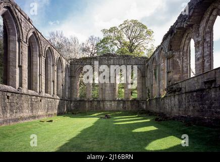 Abbaye de Fountains (Studley Royal), Refektorium Banque D'Images