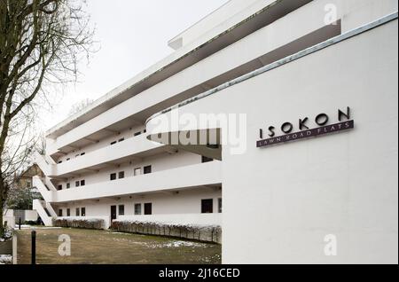 1933-1934 von Wells Coates für Molly et Jack Pritchard erbaut. Hotel-Pension im Stil der Weißen moderne. Walter Gropius, Marcel Breuer, Agatha Chr Banque D'Images