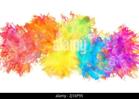 abstrait couleur arc-en-ciel éclabousse, naturel brillant aquarelle texture arrière-plan, illustration colorée Banque D'Images