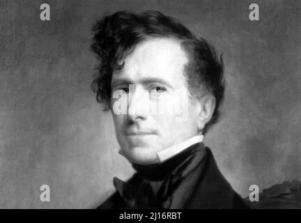 FRANKLIN PIERCE (18-04-1869) 14th Président des États-Unis, vers 1860 Banque D'Images