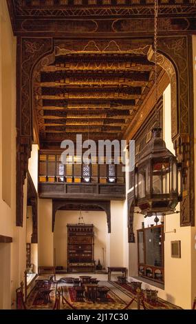 Salle de réception, Musée Gayer Anderson, le Caire, Égypte Banque D'Images