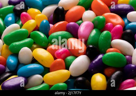 Gros plan plein format de friandises multicolores Banque D'Images