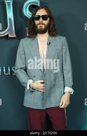 Madrid, Espagne. 23rd mars 2022. L'acteur américain Jared Leto assiste au phocall de 'Morbius' à Madrid. Crédit : SOPA Images Limited/Alamy Live News Banque D'Images