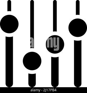 Icône des paramètres audio. Égaliseur de musique. Symbole de volume Illustration de Vecteur
