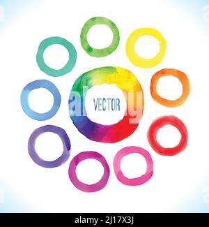 Modèle coloré pour votre conception. Taches colorées de grunge de couleur d'eau. Illustration de Vecteur