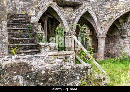 Les ruines de l'abbaye de Balmerino (ou l'abbaye de St Edwards) un monastère cistercien de 13th siècles à Balmerino, Fife, Écosse Banque D'Images