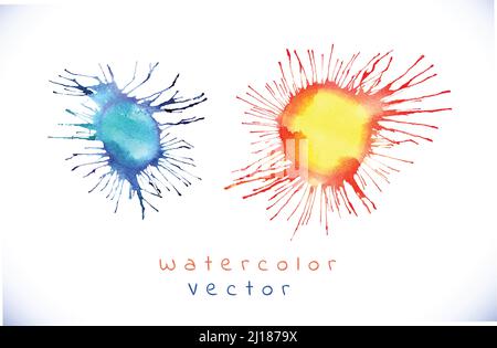 Des touches d'art colorées isolées sur fond blanc. Illustration vectorielle Illustration de Vecteur