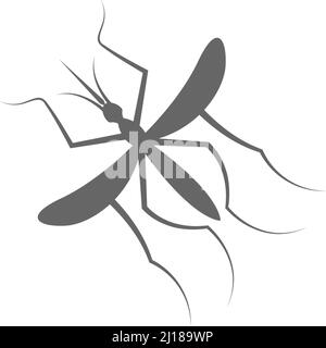 Modèle de conception plate Mosquito Icon vectoriel Illustration de Vecteur