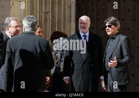 Alexis Francis-boeuf pendant la messe à l'église Saint-Jean-Baptiste à Saint-Jean-de-Luz, dans le sud-ouest de la France, le 23 mars 2022, pour les funérailles de la princesse Micaela, décédée le 13 mars 2022. Photo de Thibaud Moritz/ABACAPRESS.COM Banque D'Images