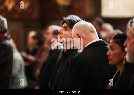 Alexis Francis-boeuf pendant la messe à l'église Saint-Jean-Baptiste à Saint-Jean-de-Luz, dans le sud-ouest de la France, le 23 mars 2022, pour les funérailles de la princesse Micaela, décédée le 13 mars 2022. Photo de Thibaud Moritz/ABACAPRESS.COM Banque D'Images