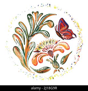 Art folklorique ukrainien motifs nationaux ukrainiens. Illustrations vectorielles. Illustration de Vecteur