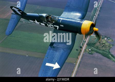 Les avions de chasse de la Seconde Guerre mondiale Vought, utilisés par les Marines et la Marine des États-Unis et de nombreux autres pays alliés. Banque D'Images