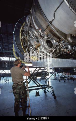 Boeing B-52 bombardier à longue portée Stratofortress construit par Boeing aux États-Unis. Banque D'Images