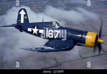 Les avions de chasse de la Seconde Guerre mondiale Vought, utilisés par les Marines et la Marine des États-Unis et de nombreux autres pays alliés. Banque D'Images