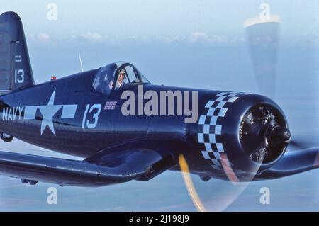Les avions de chasse de la Seconde Guerre mondiale Vought, utilisés par les Marines et la Marine des États-Unis et de nombreux autres pays alliés. Banque D'Images