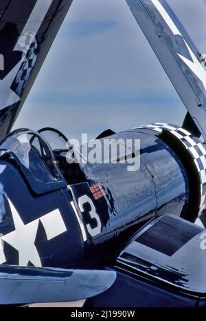 Les avions de chasse de la Seconde Guerre mondiale Vought, utilisés par les Marines et la Marine des États-Unis et de nombreux autres pays alliés. Banque D'Images