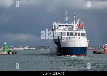 Mercandia IV, HH Ferries Oresund A/S voyage entre Helsingor, Danemark et Helsingborg, Suède, 24 septembre 2018. Banque D'Images