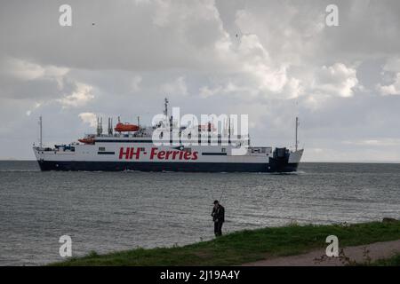 Mercandia IV, HH Ferries Oresund A/S voyage entre Helsingor, Danemark et Helsingborg, Suède, 24 septembre 2018. Banque D'Images