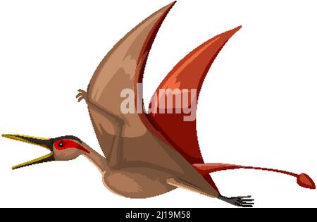 Un dinosaure rhamphorhynchus sur fond blanc illustration Illustration de Vecteur