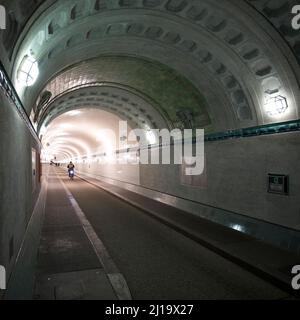 Tunnel tube, Alter Elbtunnel, Hambourg, Allemagne Banque D'Images