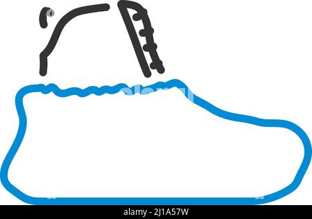 Icône de surchaussures. Contour gras modifiable avec Color Fill Design. Illustration vectorielle. Illustration de Vecteur