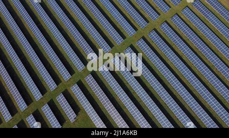 Turves, Royaume-Uni. 23rd mars 2022. Le soleil brille sur les panneaux solaires de cette ferme solaire près de Turves, Cambridgeshire, Royaume-Uni, fournissant de l'énergie aux compagnies d'électricité. Crédit : Paul Marriott/Alay Live News Banque D'Images