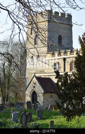 Église St Andrews au parc Great Linford Manor à Milton Keynes. Banque D'Images