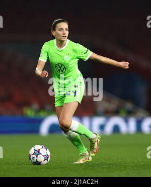 Londres, Angleterre, 23rd mars 2022. Joelle Wedemeyer de VFL Wolfsburg lors du match de l'UEFA Womens Champions League au stade Emirates de Londres. Le crédit photo devrait se lire: David Klein / Sportimage Banque D'Images