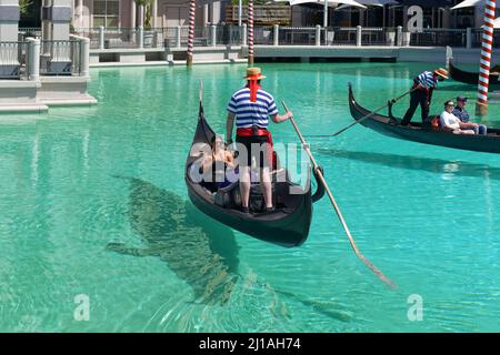 Las Vegas Nevada, États-Unis 5 septembre 2021 promenade en gondole. Grand Canal au Venetian Resort Hotel Casino Las Vegas Banque D'Images