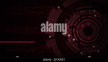 Image des taches lumineuses et des lignes sur la numérisation de l'oscilloscope Banque D'Images
