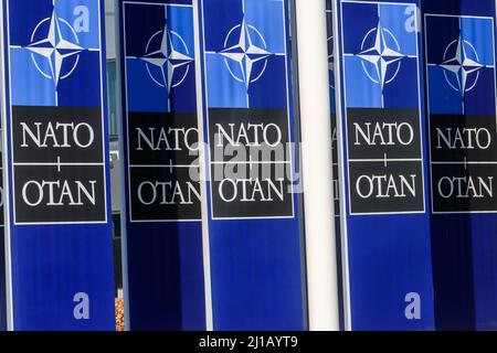 BRUXELLES, Belgique. 24th mars 2022. SOMMET extraordinaire de l'OTAN. Bruxelles, Belgique crédit: Gints Ivuskans/Alay Live News Banque D'Images