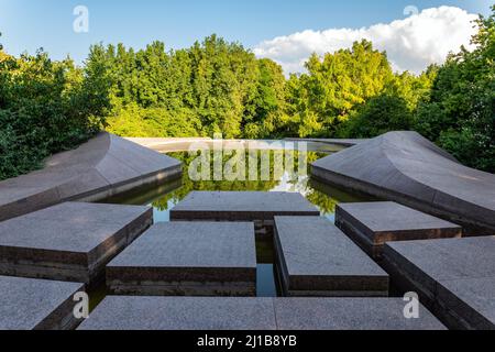 JARDIN DES FORCES ARMÉES DES ETATS-UNIS D'AMÉRIQUE, CAEN, CALVADOS, NORMANDIE, FRANCE Banque D'Images