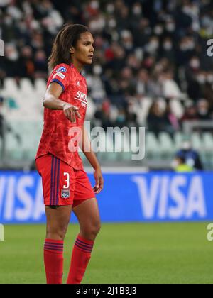 Turin, Italie. 23rd mars 2022. Wendie Renard (OLYMPIQUE LYONNAIS) pendant Juventus Women contre Olympique Lyonnais, UEFA Champions League match de football féminin à Turin, Italie, mars 23 2022 crédit: Independent photo Agency/Alay Live News Banque D'Images