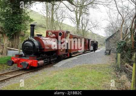 'Talyllyn' à la gare de Brynglas. Banque D'Images