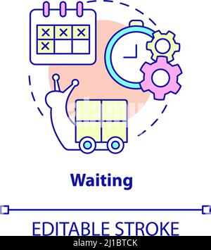 Icône de concept d'attente Illustration de Vecteur