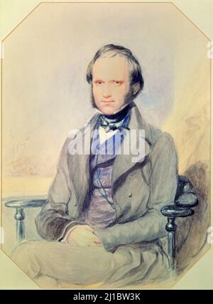 Portrait de Charles Darwin (1809-1882) par George Richmond Banque D'Images