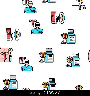 Schéma transparent vectoriel de traitement gynécologique Illustration de Vecteur