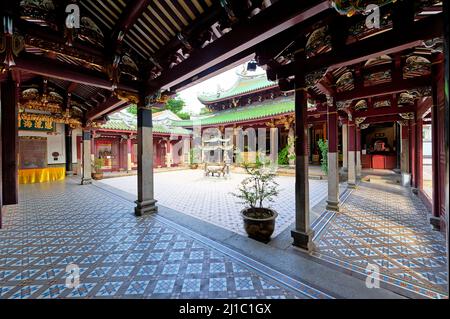 Singapour. Temple Thian Hock Keng Banque D'Images