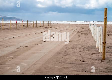 C'est Downhill Beach en Irlande du Nord. Banque D'Images