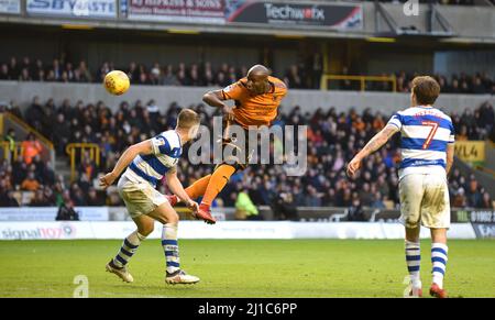 Benik Afobe de Wolves. Wolverhampton Wanderers / Queens Park Rangers à Molineux 10/02/2018 - Sky Bet Championship Banque D'Images