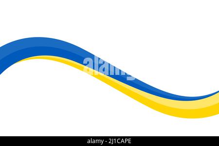 Motif ondulé avec drapeau national de l'Ukraine, cadre de la frontière drapeau rayé de l'Ukraine. Symbole, affiche bannière du drapeau ukrainien. Ruban enorant bleu jaune Illustration de Vecteur