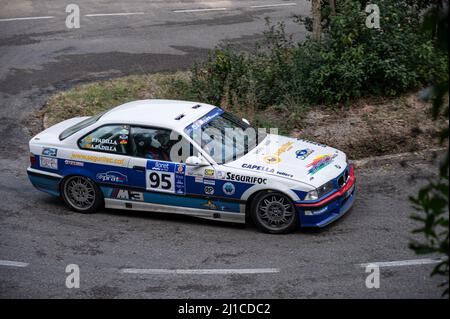 Un gros plan d'une BMW E36 M3 en 9 Lloret de Mar Asphalt Rally Banque D'Images