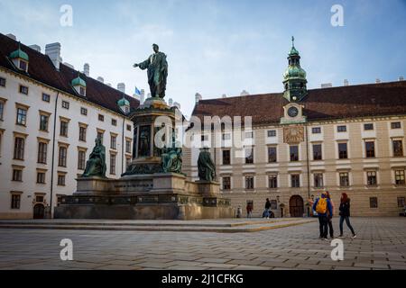 La Hofburg à Vienne. Un des principaux bâtiments de l'Empire des Habsbourg. La visite la plus passionnante de Vienne, la capitale de l'Autriche. Banque D'Images