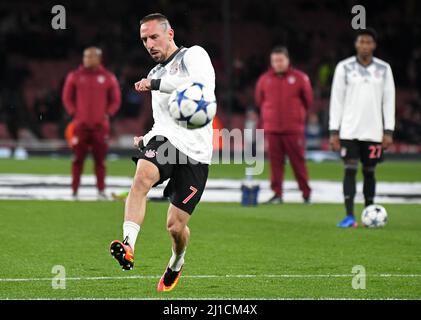 LONDRES, ANGLETERRE - 7 MARS 2017 : Franck Ribery du Bayern photographié avant la deuxième partie de l'UEFA Champions League Round of 16 entre Arsenal FC et Bayern Munchen au stade Emirates. Copyright: Cosmin Iftode/Picstaff Banque D'Images