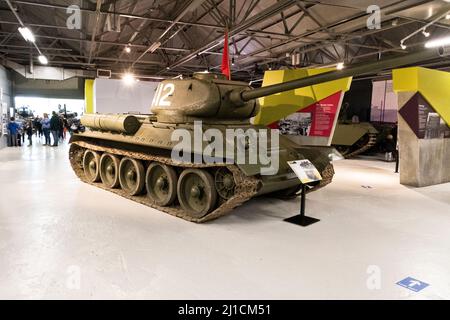 Chinois T34-85 Tank au Bovington Tank Museum, Dorset Banque D'Images