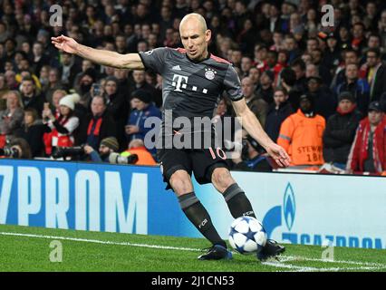 LONDRES, ANGLETERRE - 7 MARS 2017 : Arjen Robben photographié pendant la deuxième partie de l'UEFA Champions League Round of 16 entre Arsenal FC et Bayern Munchen au stade Emirates. Copyright: Cosmin Iftode/Picstaff Banque D'Images