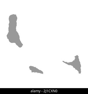 Silhouette de carte de pays vectorielle des Comores Illustration de Vecteur