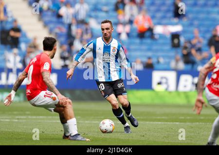 Barcelone, Espagne. 20th mars 2022. Sergi Darder (Espanyol) football : match espagnol 'la Liga Santander' entre le RCD Espanyol 1-0 RCD Mallorca au stade RCDE à Barcelone, Espagne . Crédit: Mutsu Kawamori/AFLO/Alay Live News Banque D'Images