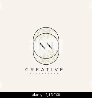 NN lettre initiale Flower logo Template Vector Premium Vector Illustration de Vecteur