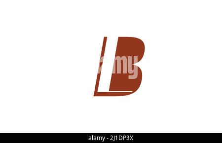Lettres de l'alphabet initiales Monogram logo LB, BL, L et B. Illustration de Vecteur